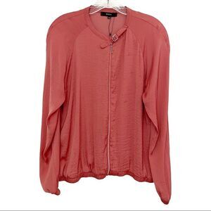 Bonita Silky Moto Jacket Coral Size Small/Euro 38 NWOT